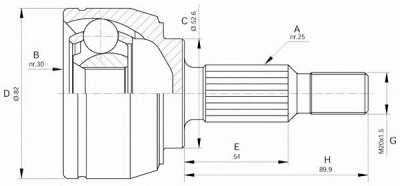 OPEN PARTS cvj565010 -  Шарнирный комплект, приводной вал